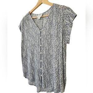 Liz Claiborne Floral Button Blouse